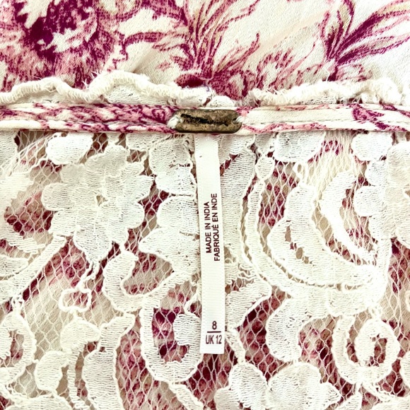 EUC 8 Cottage Core Floral Lace Dress - Picture 14 of 14